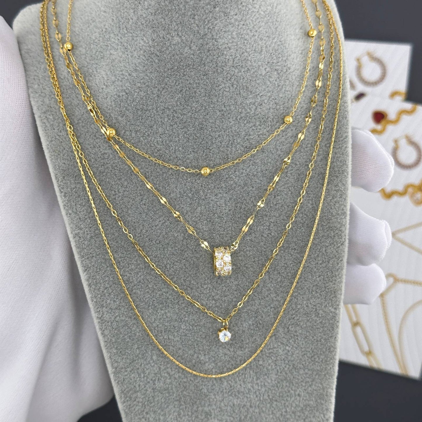 18K gold plated Stainless steel necklace, Intensity (no.60)