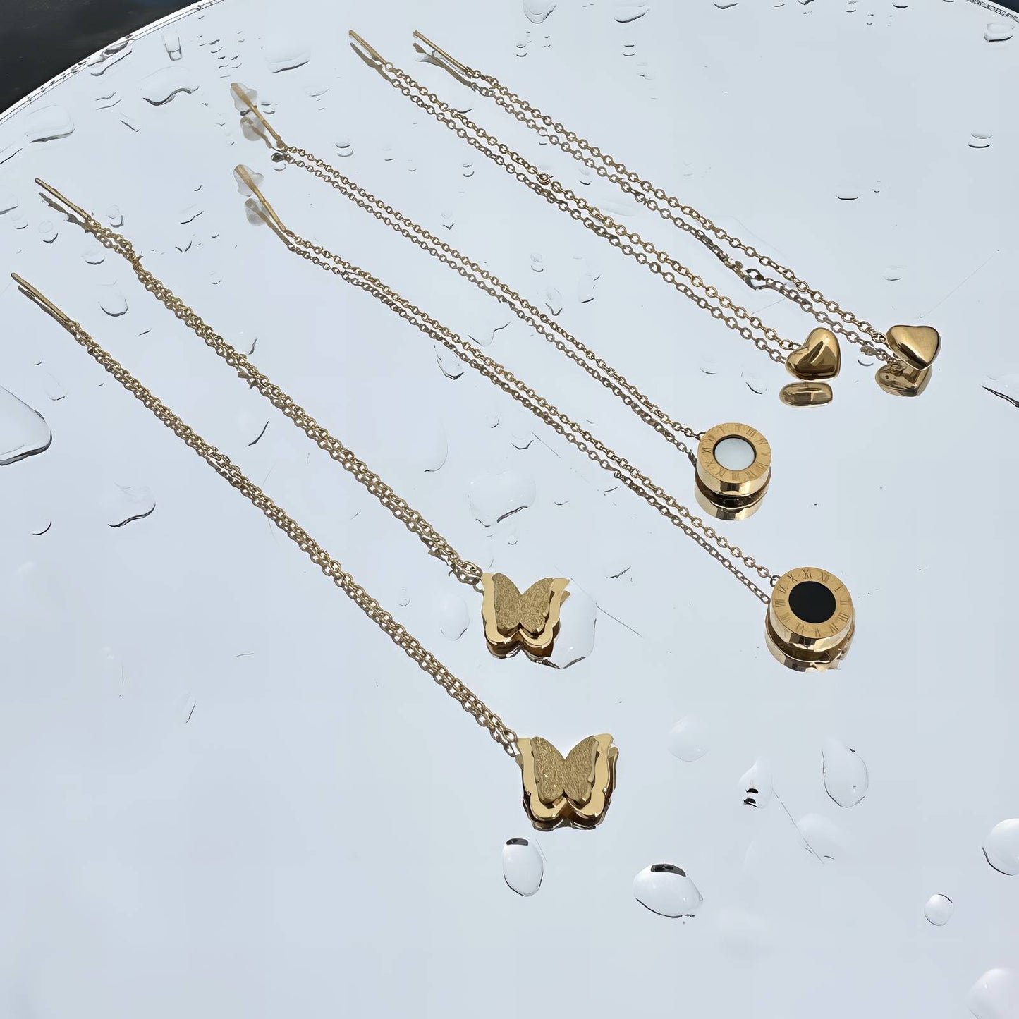 18K gold plated Stainless steel earrings, Intensity(no.77)