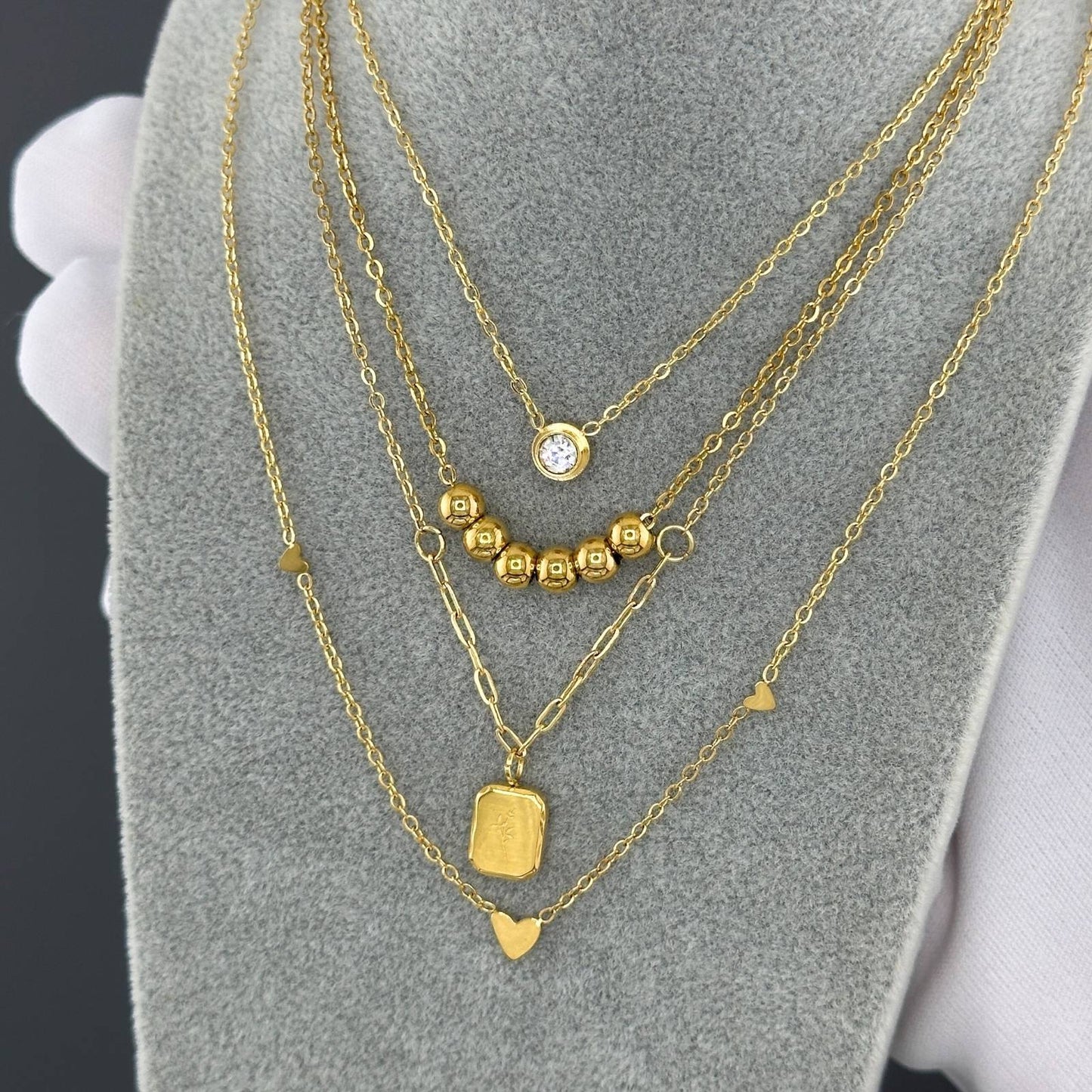 18K gold plated Stainless steel necklace, Intensity(no.83)