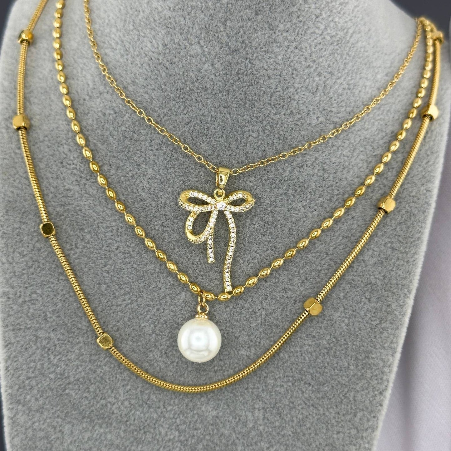 18K gold plated Stainless steel necklace, Intensity(no.82)