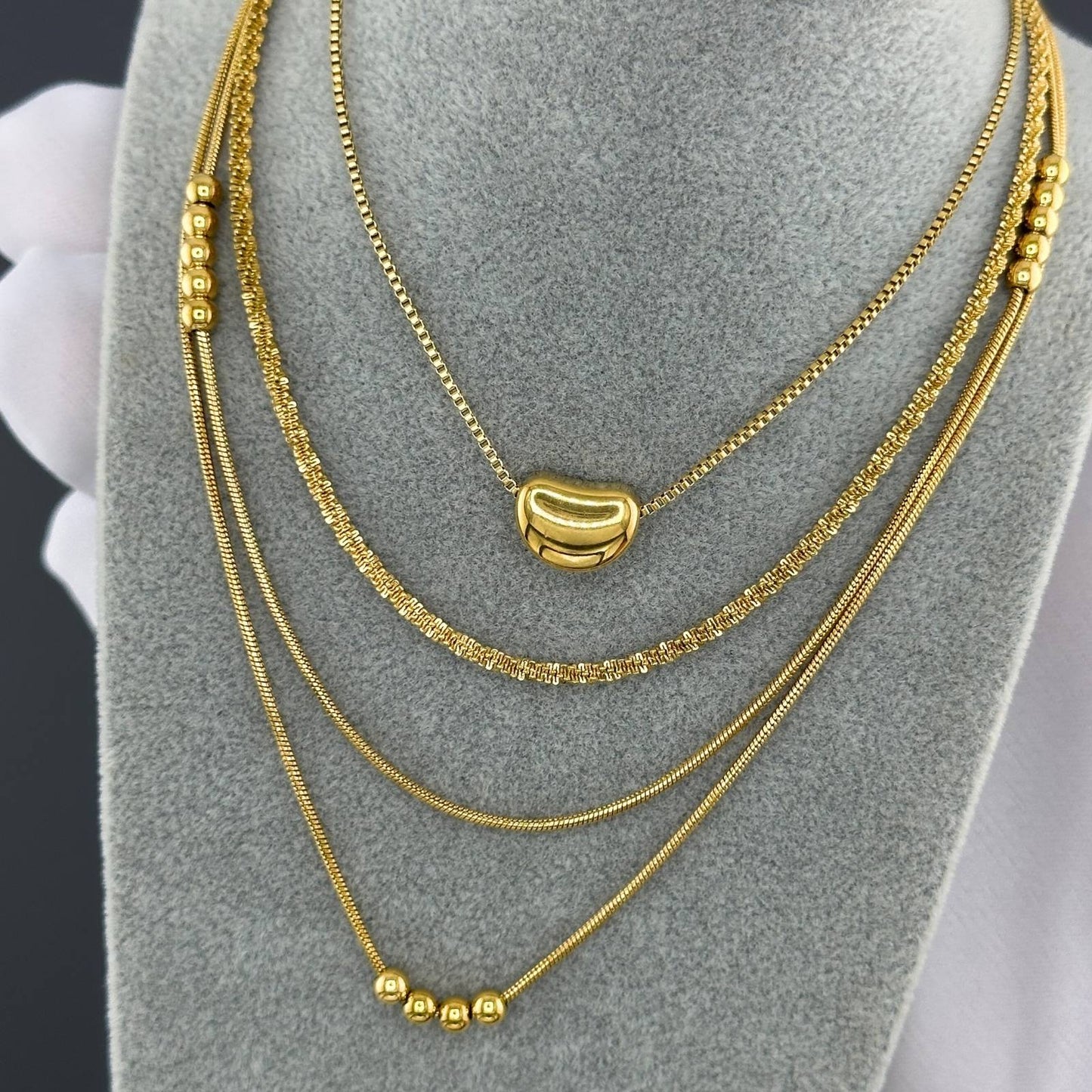 18K gold plated Stainless steel necklace, Intensity(no.64)