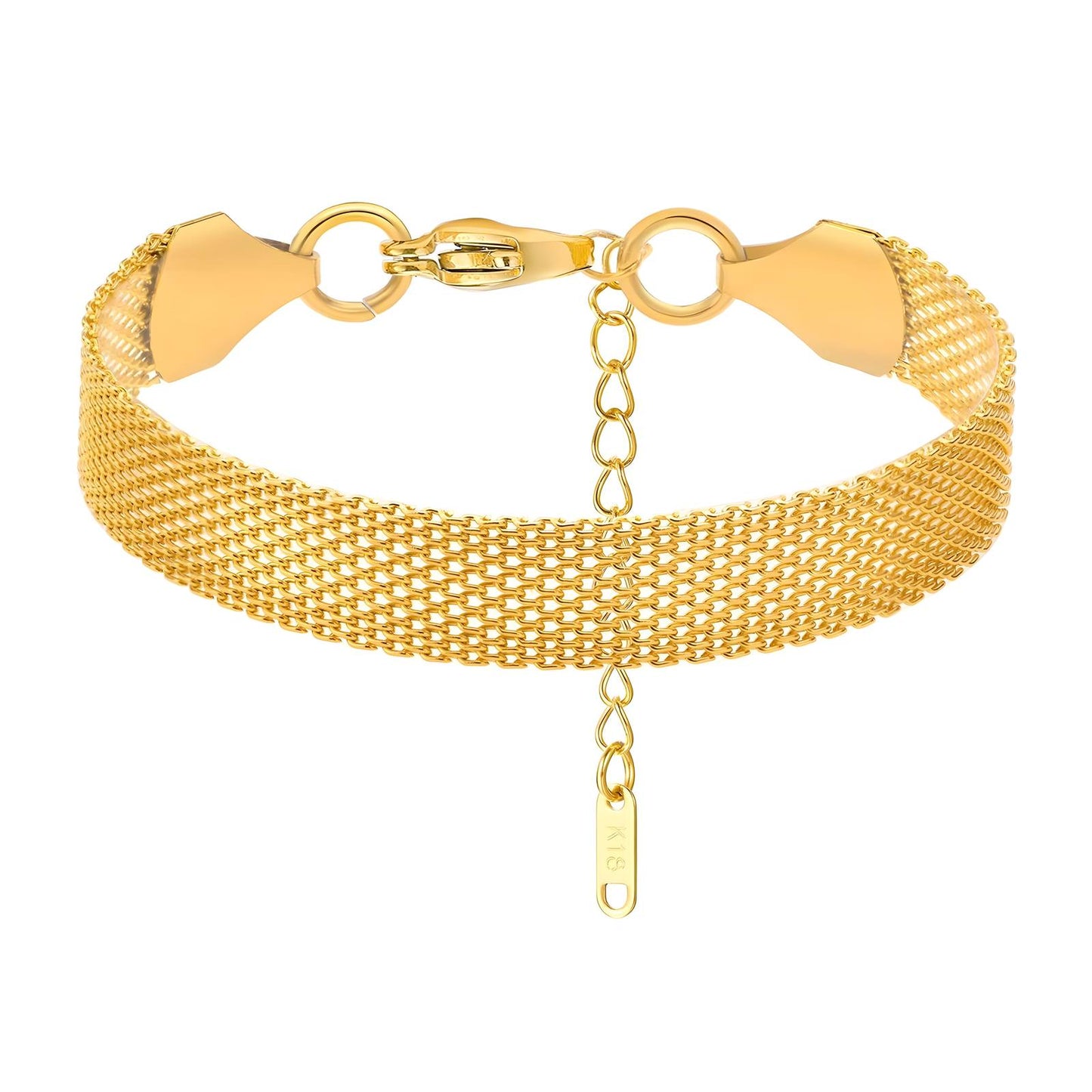 18K gold plated Stainless steel bracelet, Intensity (no.37)