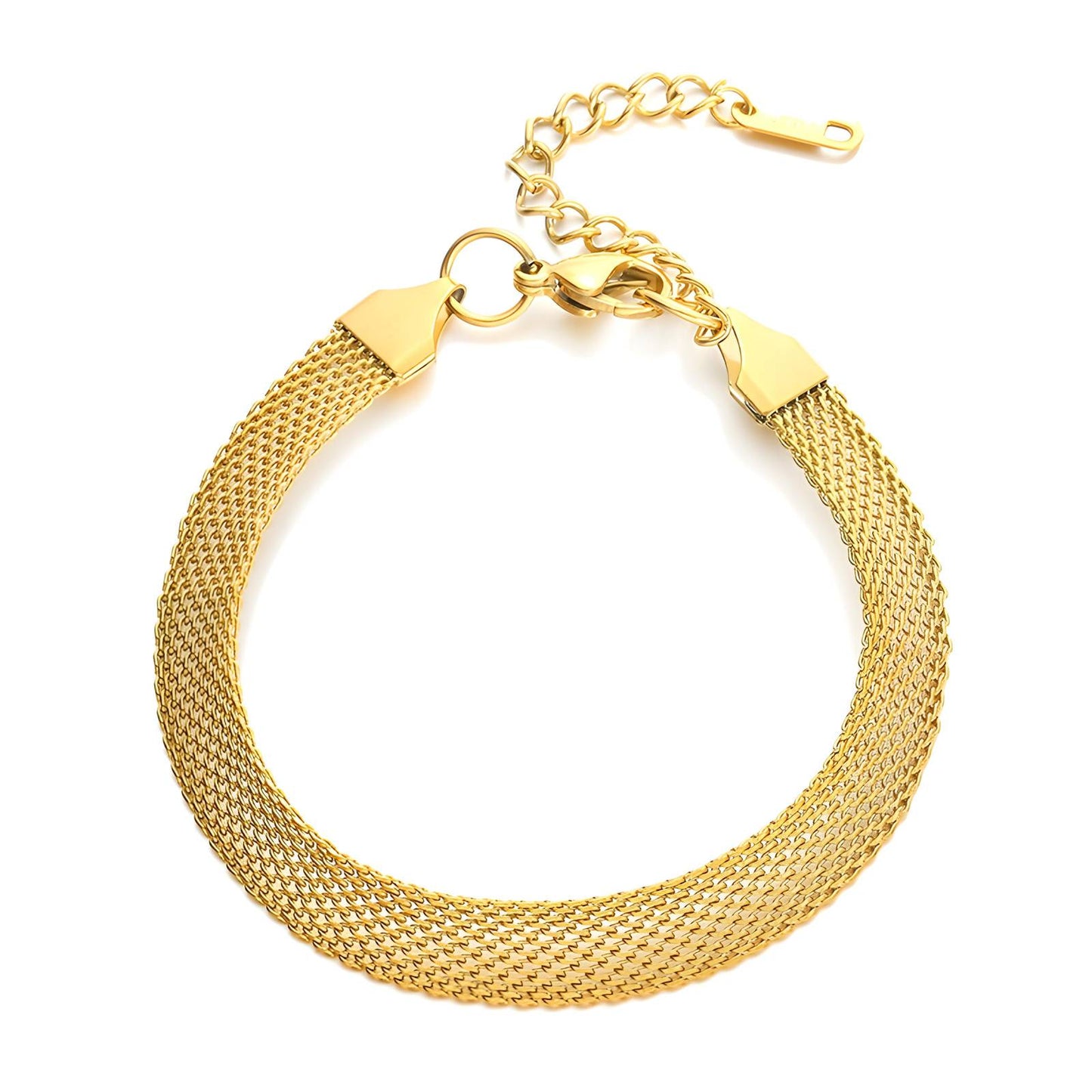 18K gold plated Stainless steel bracelet, Intensity (no.37)
