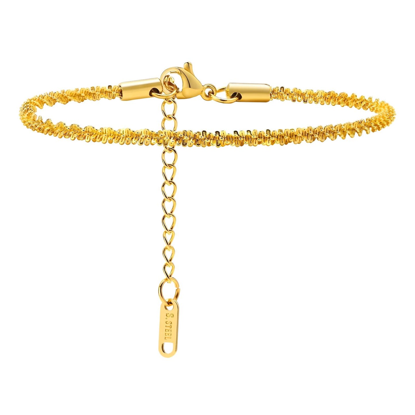 18K gold plated Stainless steel bracelet, Intensity(no.90)