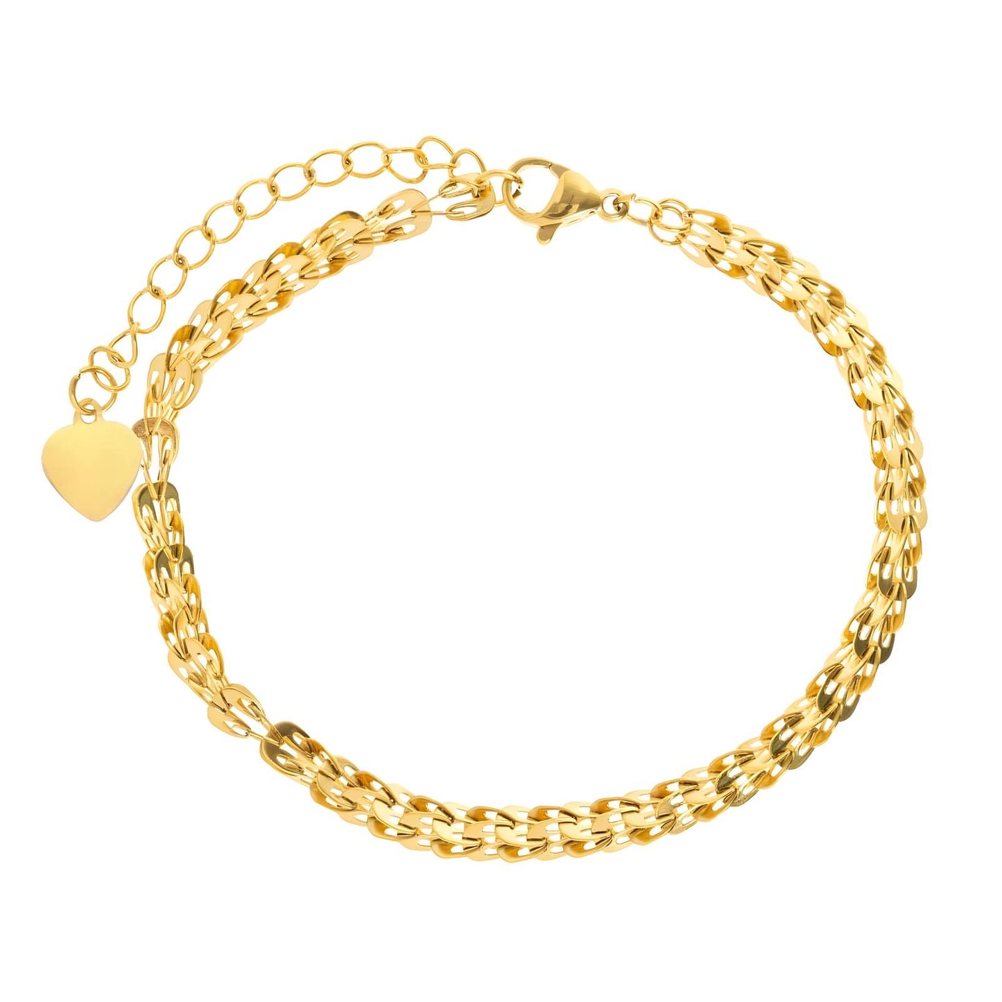 18K gold plated Stainless steel bracelet, Intensity(no.89)