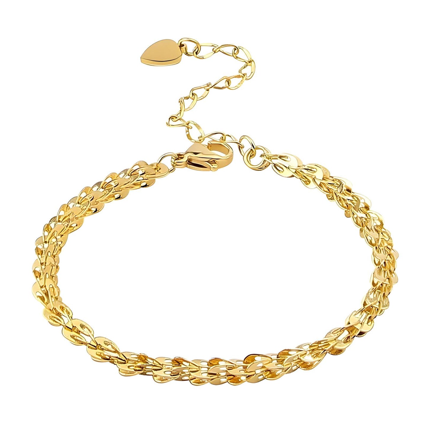 18K gold plated Stainless steel bracelet, Intensity(no.89)