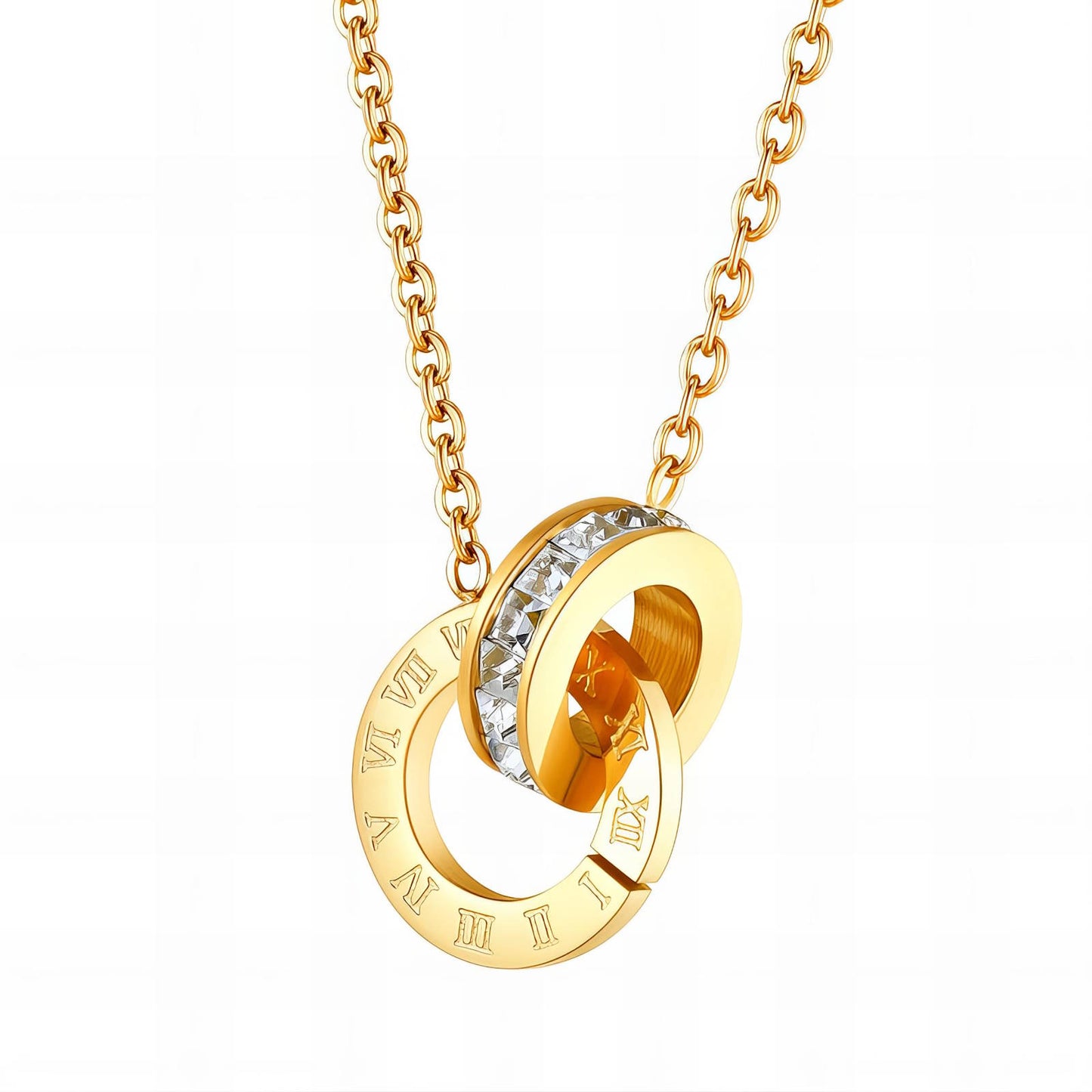 18K gold plated Stainless steel necklace, Intensity(no.63)