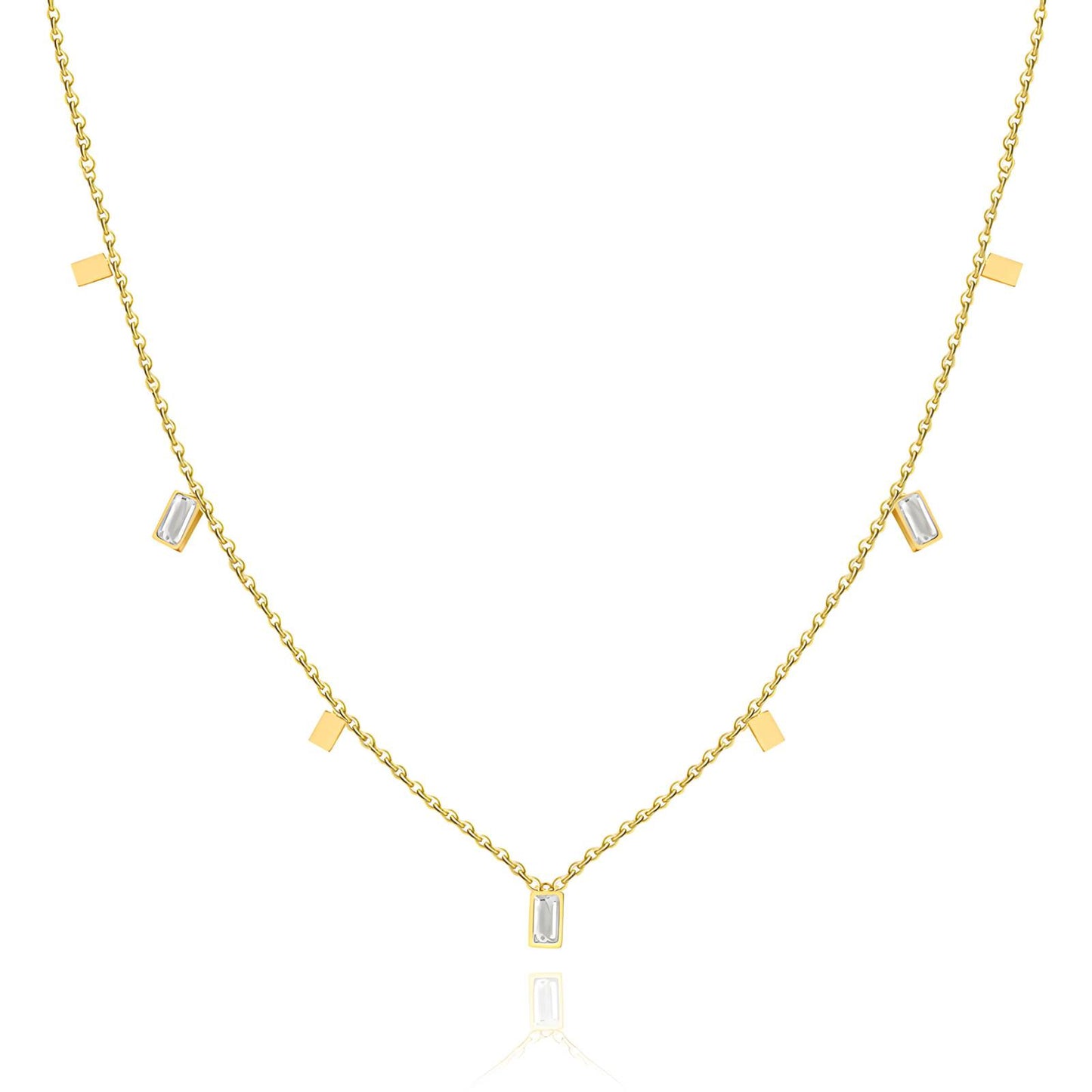 18K gold plated Stainless steel necklace, Intensity (no.33)
