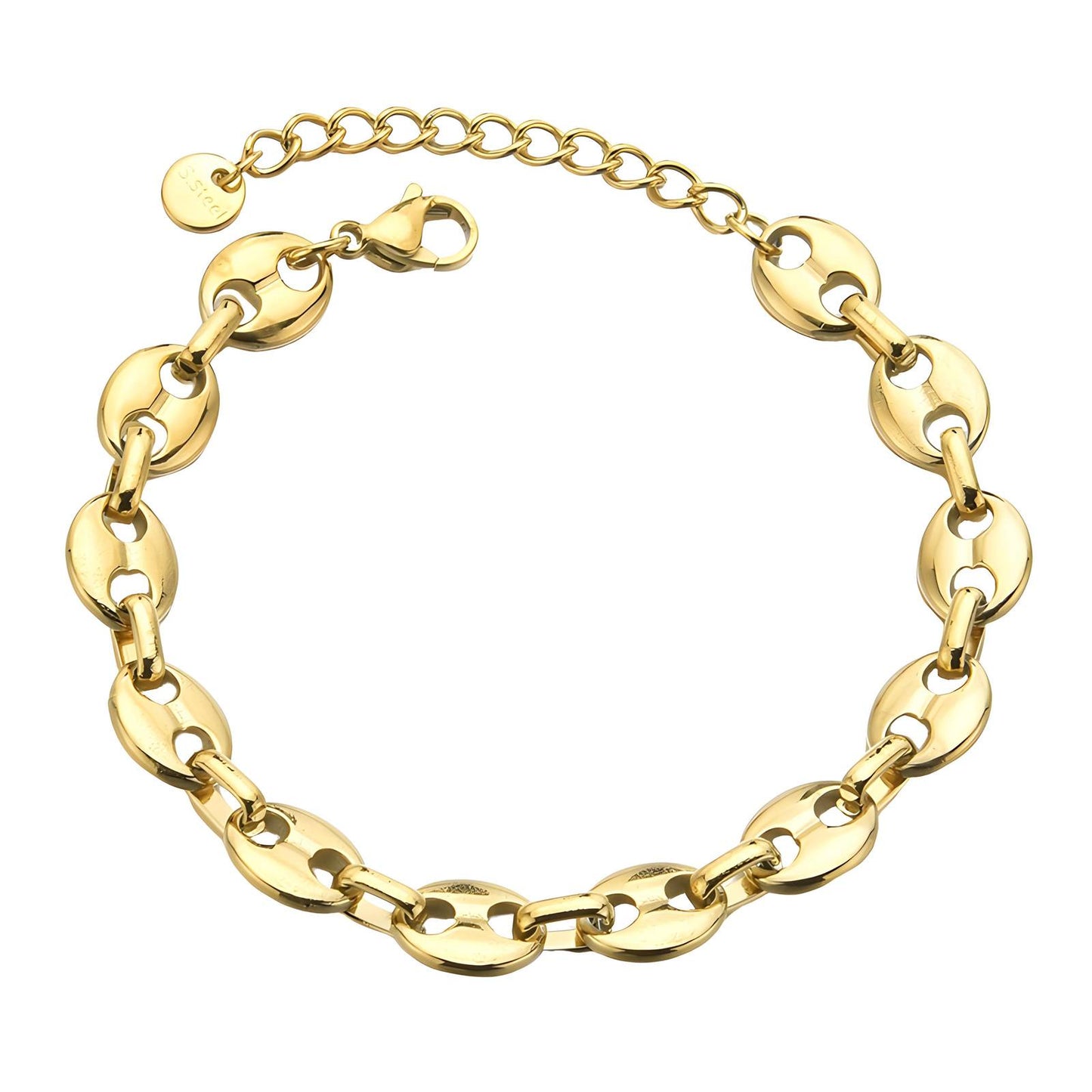 18K gold plated Stainless steel bracelet, Intensity(no.87)