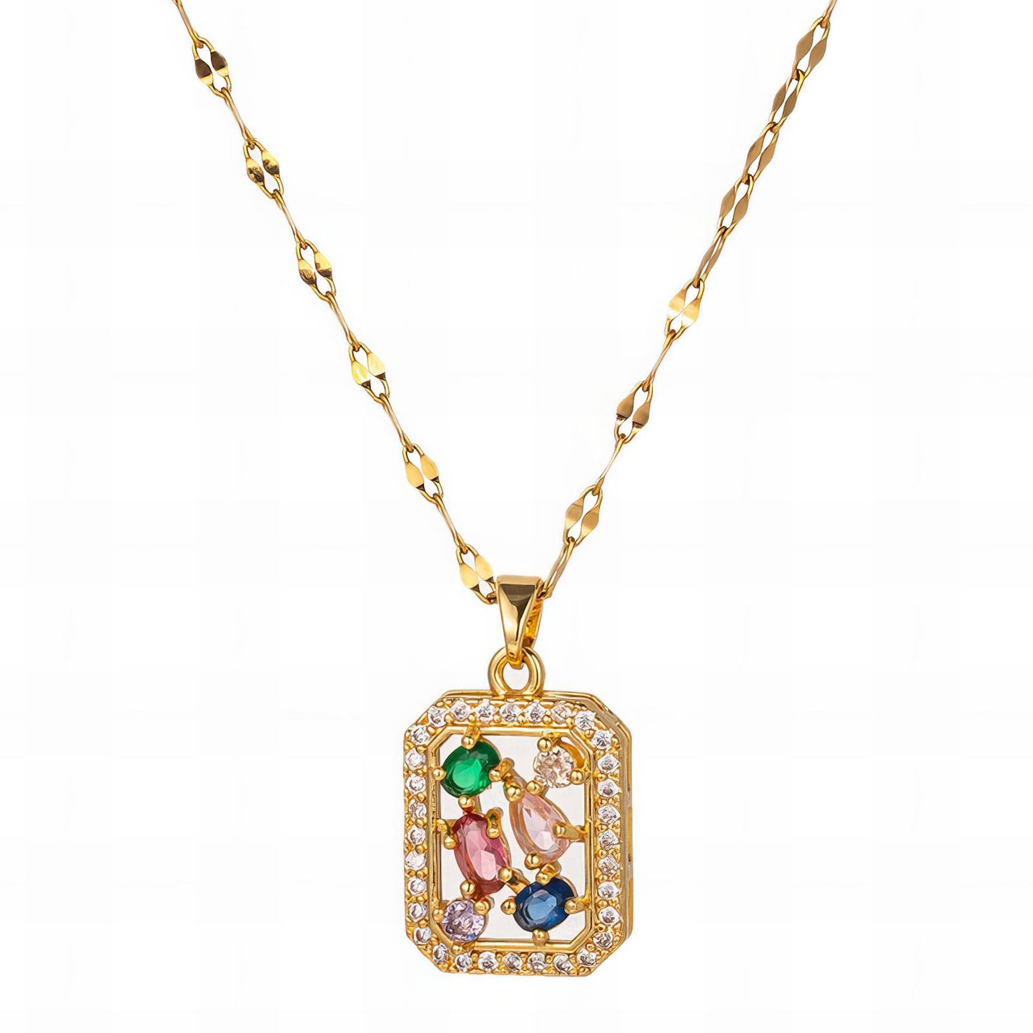 18K gold plated Stainless steel necklace, Intensity(no.101)