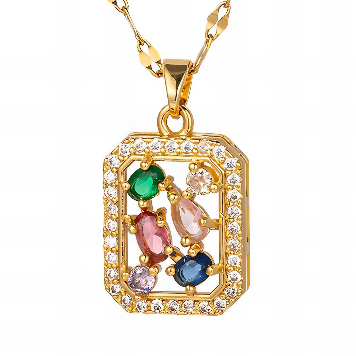 18K gold plated Stainless steel necklace, Intensity(no.101)