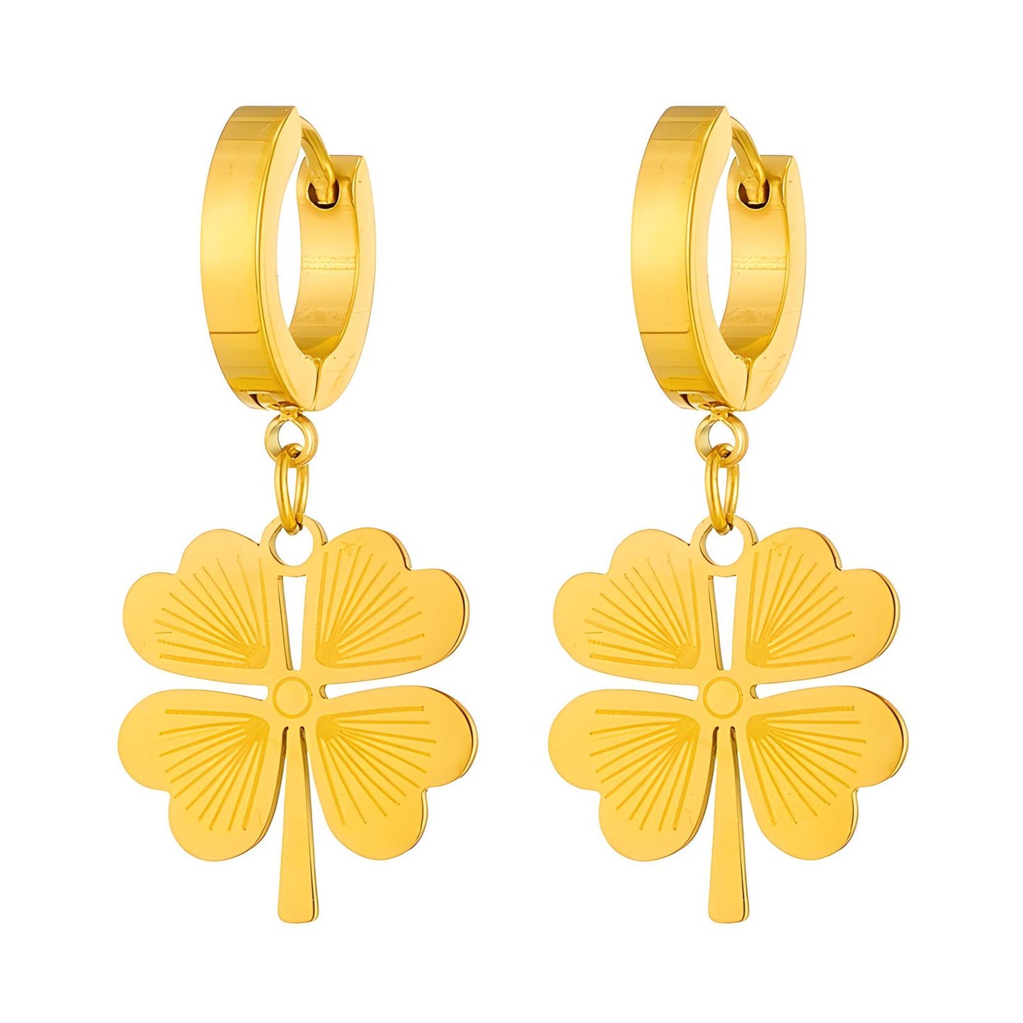 18K gold plated Stainless steel earrings, Intensity (no.32)
