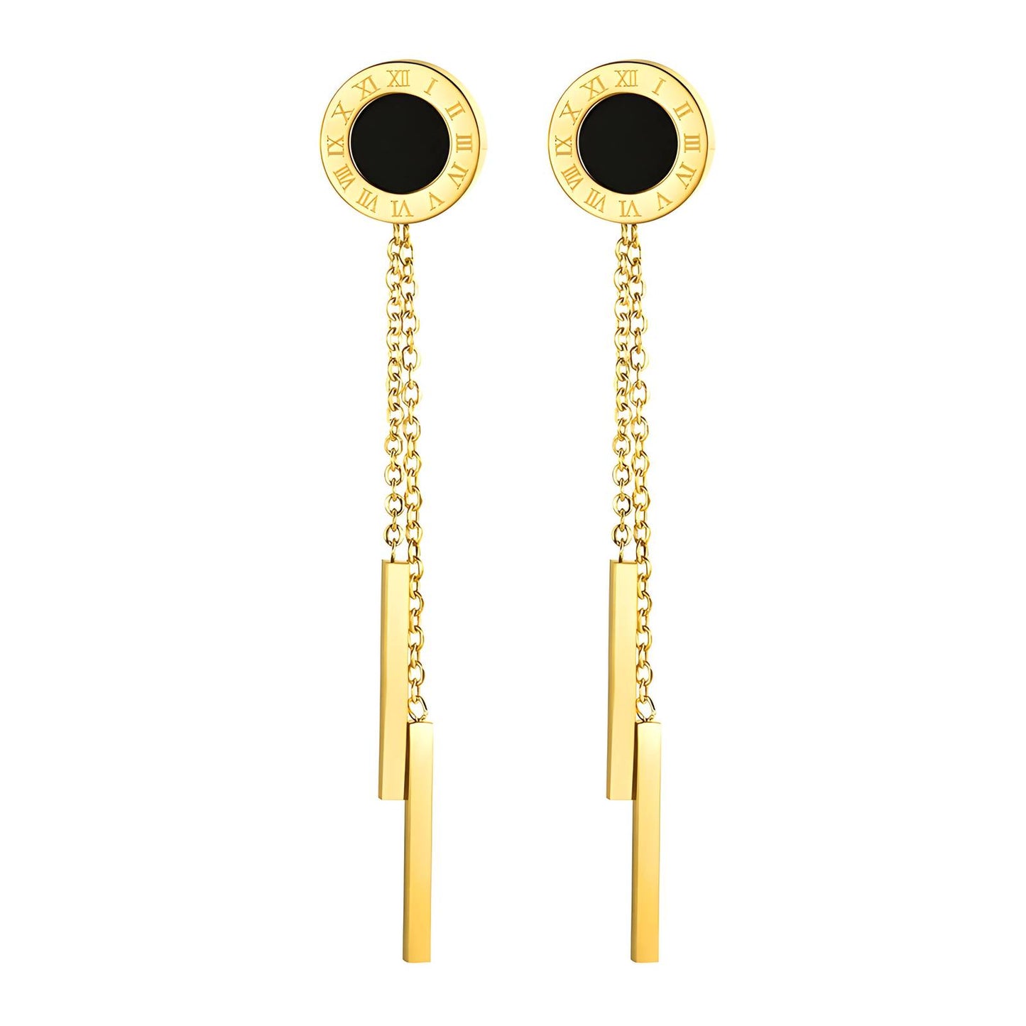 18K gold plated Stainless steel earrings, Intensity (no.25)
