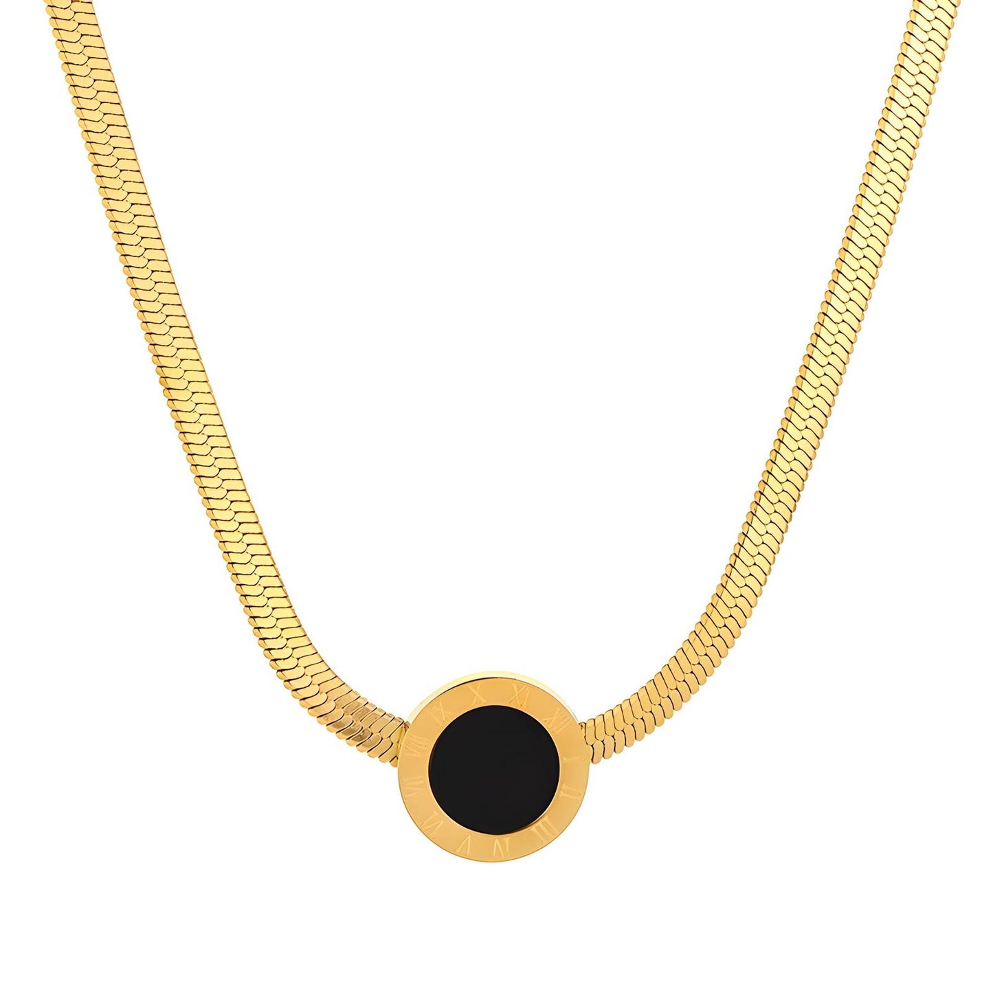18K gold plated Stainless steel necklace, Intensity(no.103)