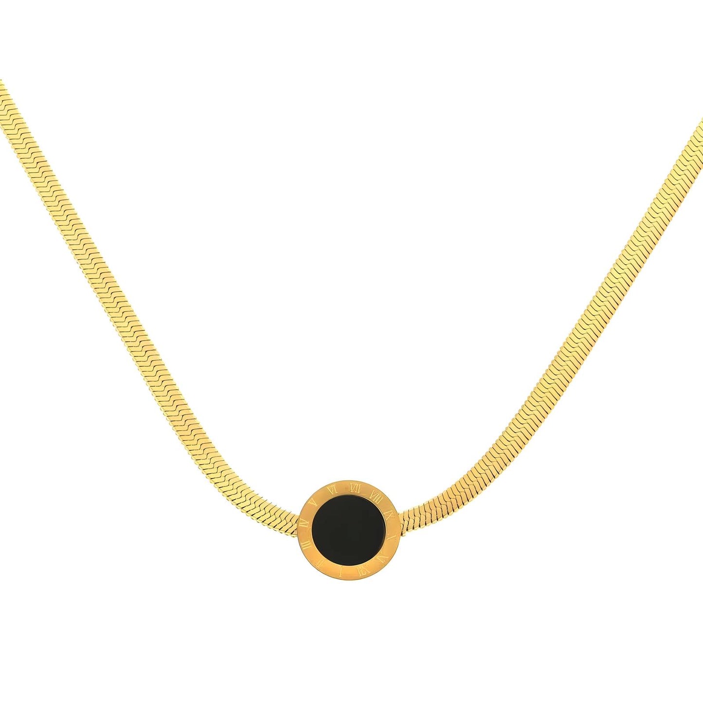 18K gold plated Stainless steel necklace, Intensity(no.103)