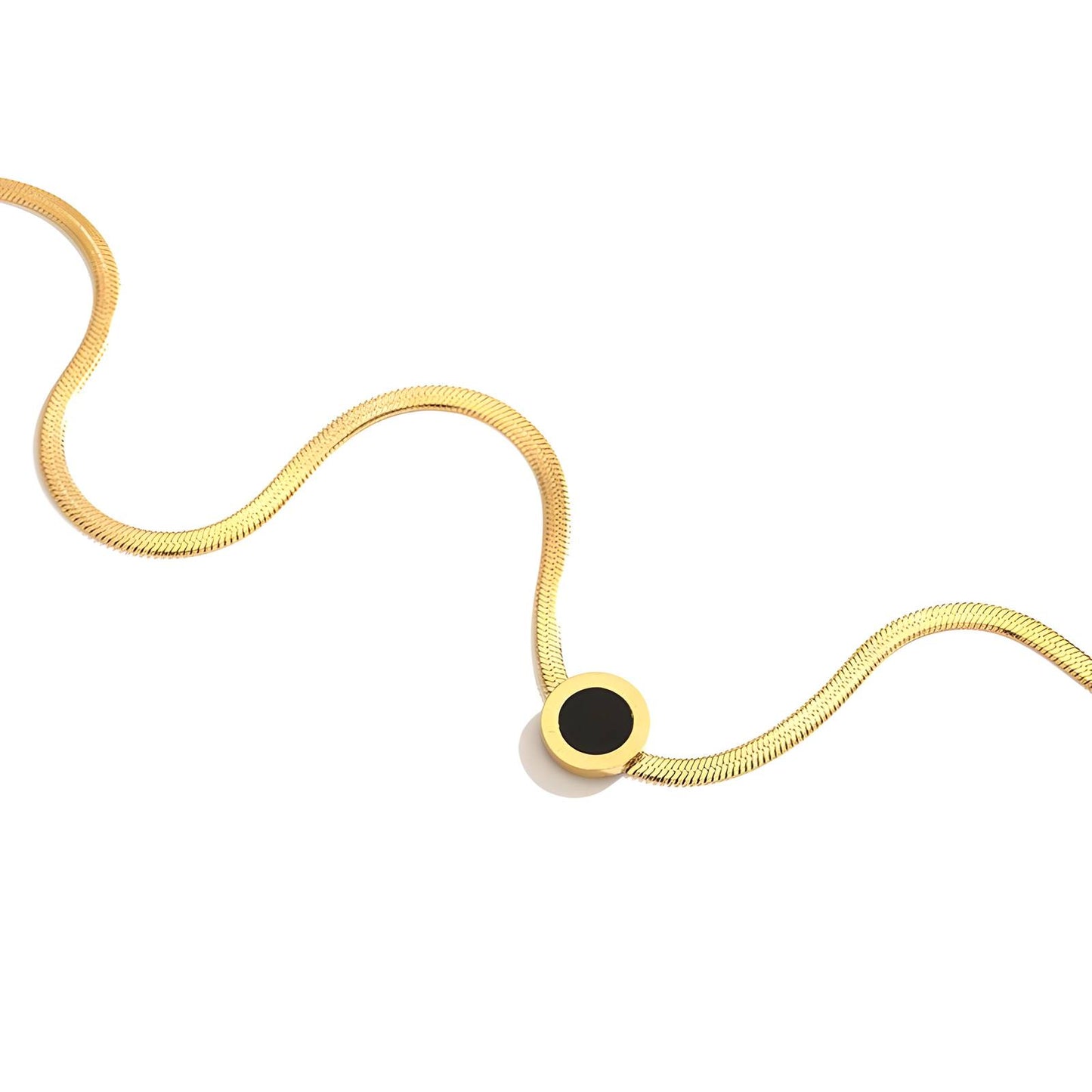 18K gold plated Stainless steel necklace, Intensity(no.103)