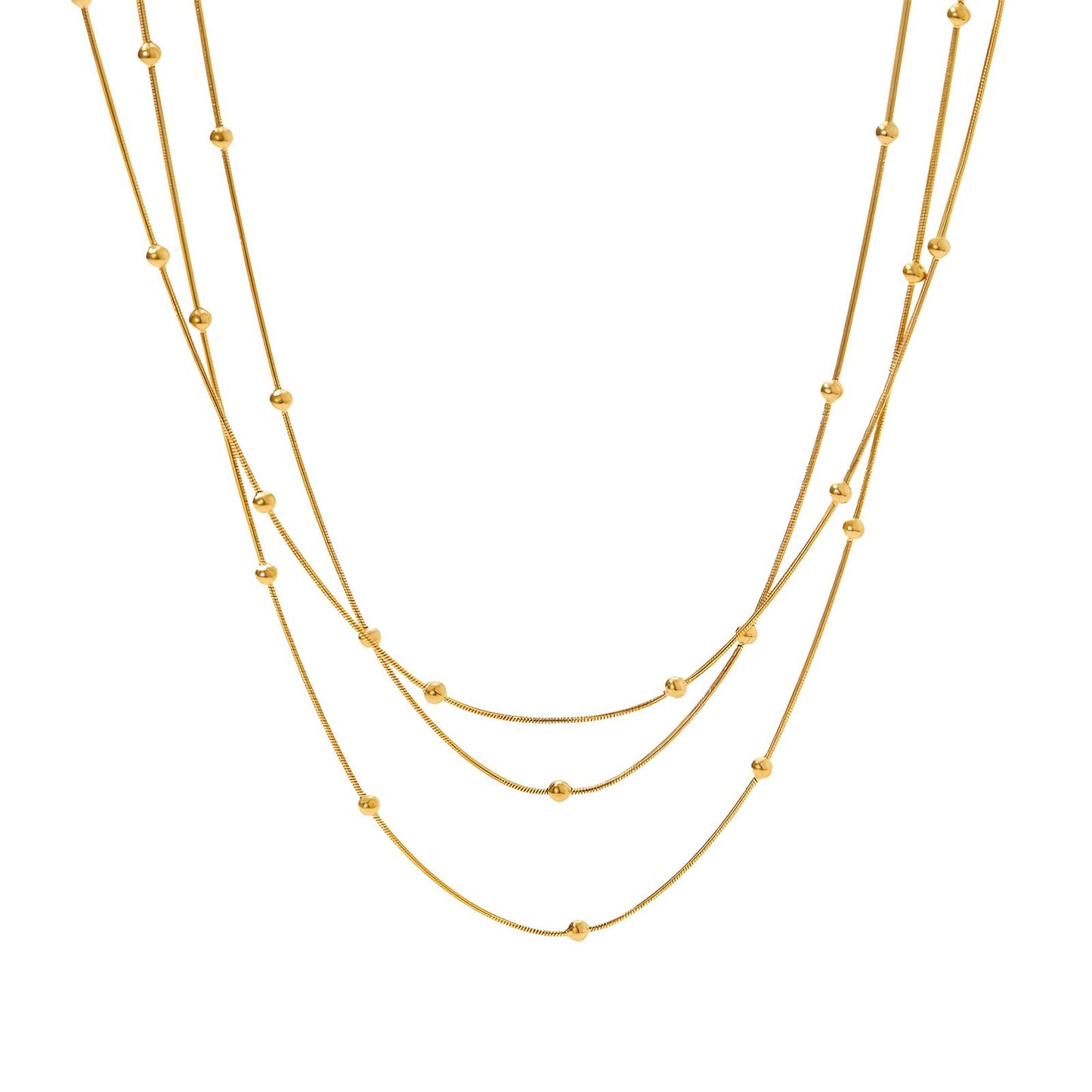18K gold plated Stainless steel necklace, Intensity (no.24)