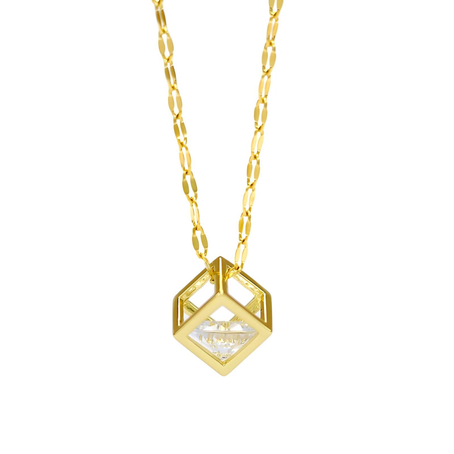 18K gold plated Stainless steel necklace, Intensity(no.104)