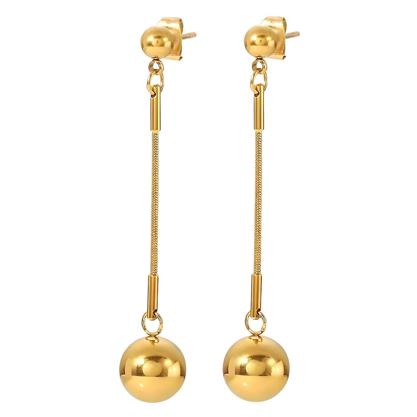 18K gold plated Stainless steel earrings, Intensity (no.11)