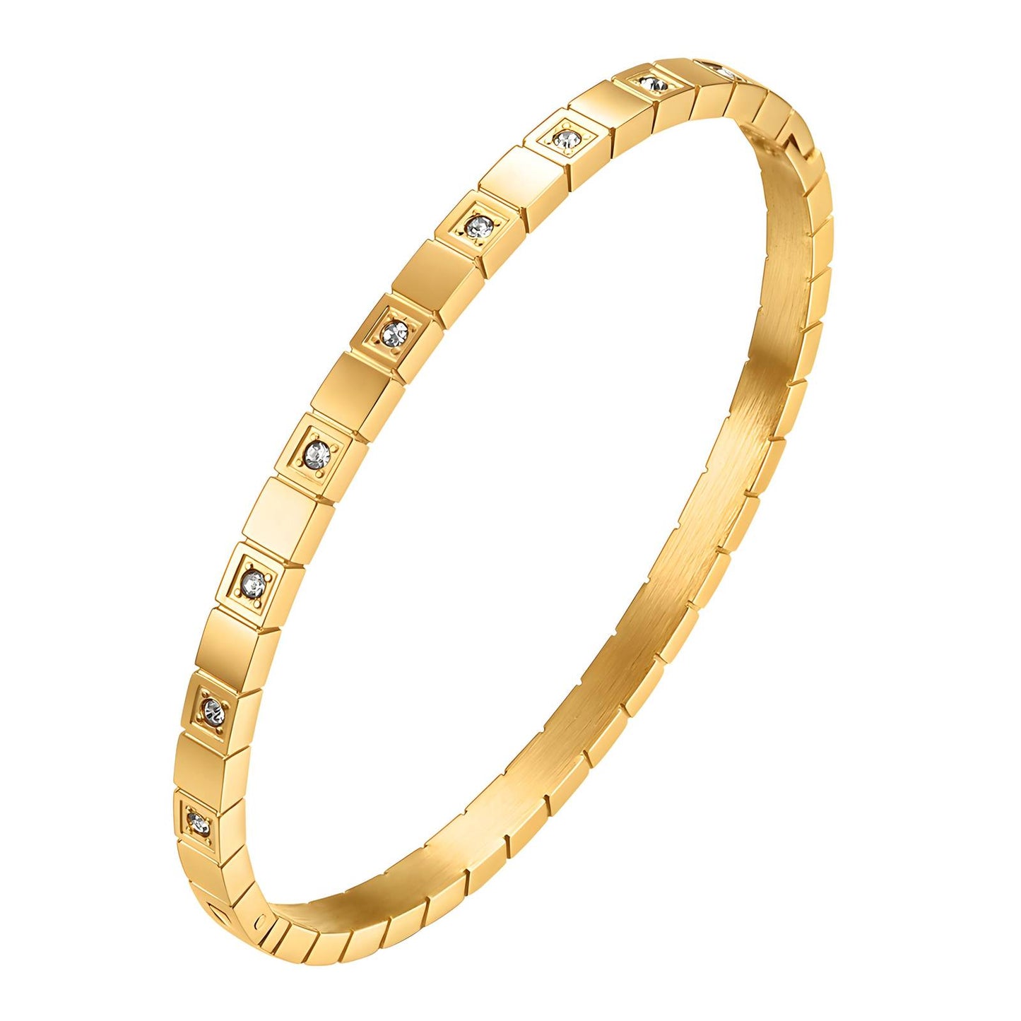18K gold plated Stainless steel bracelet, Intensity (no.29)