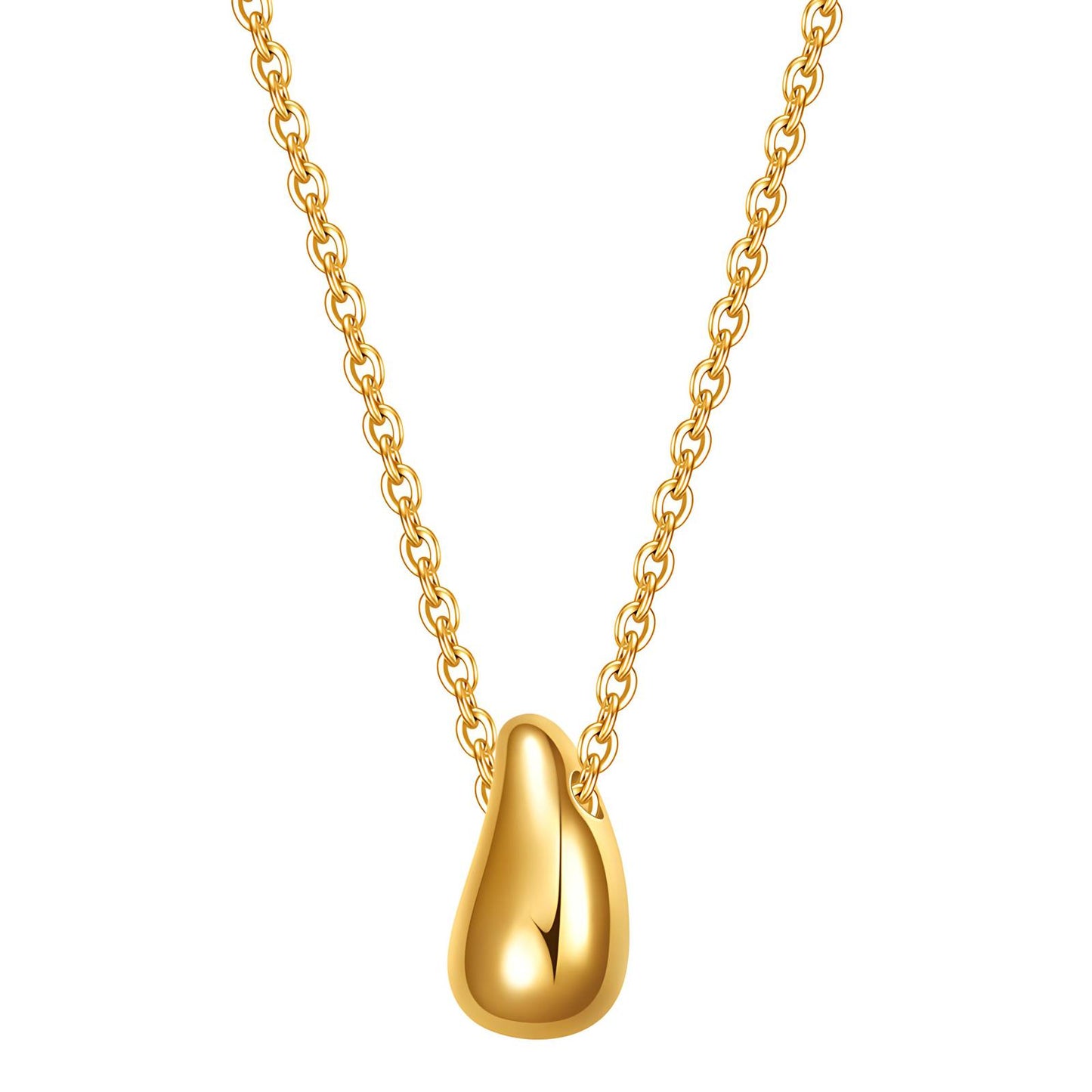 18K gold plated Stainless steel necklace, Intensity(no.107)