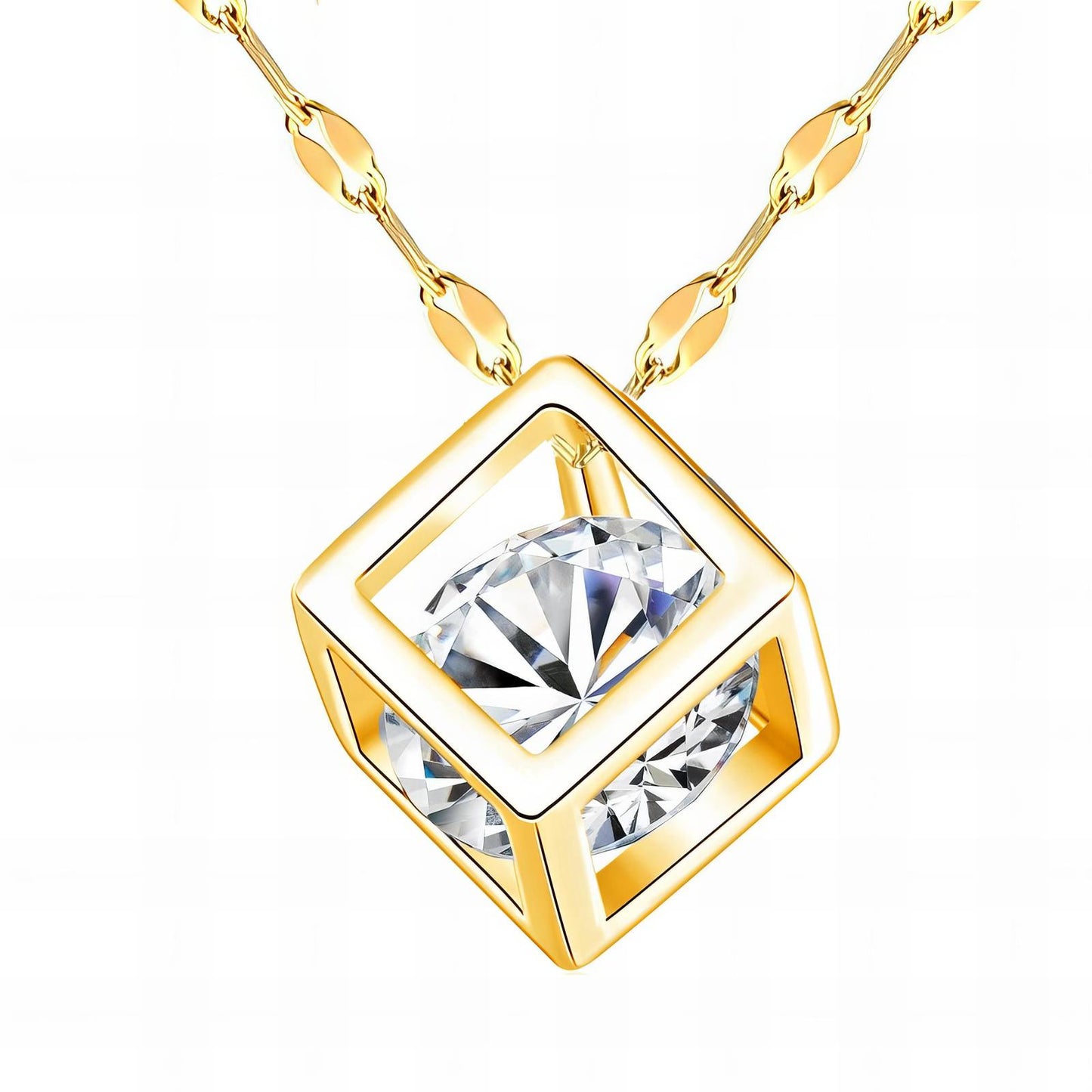 18K gold plated Stainless steel necklace, Intensity(no.104)