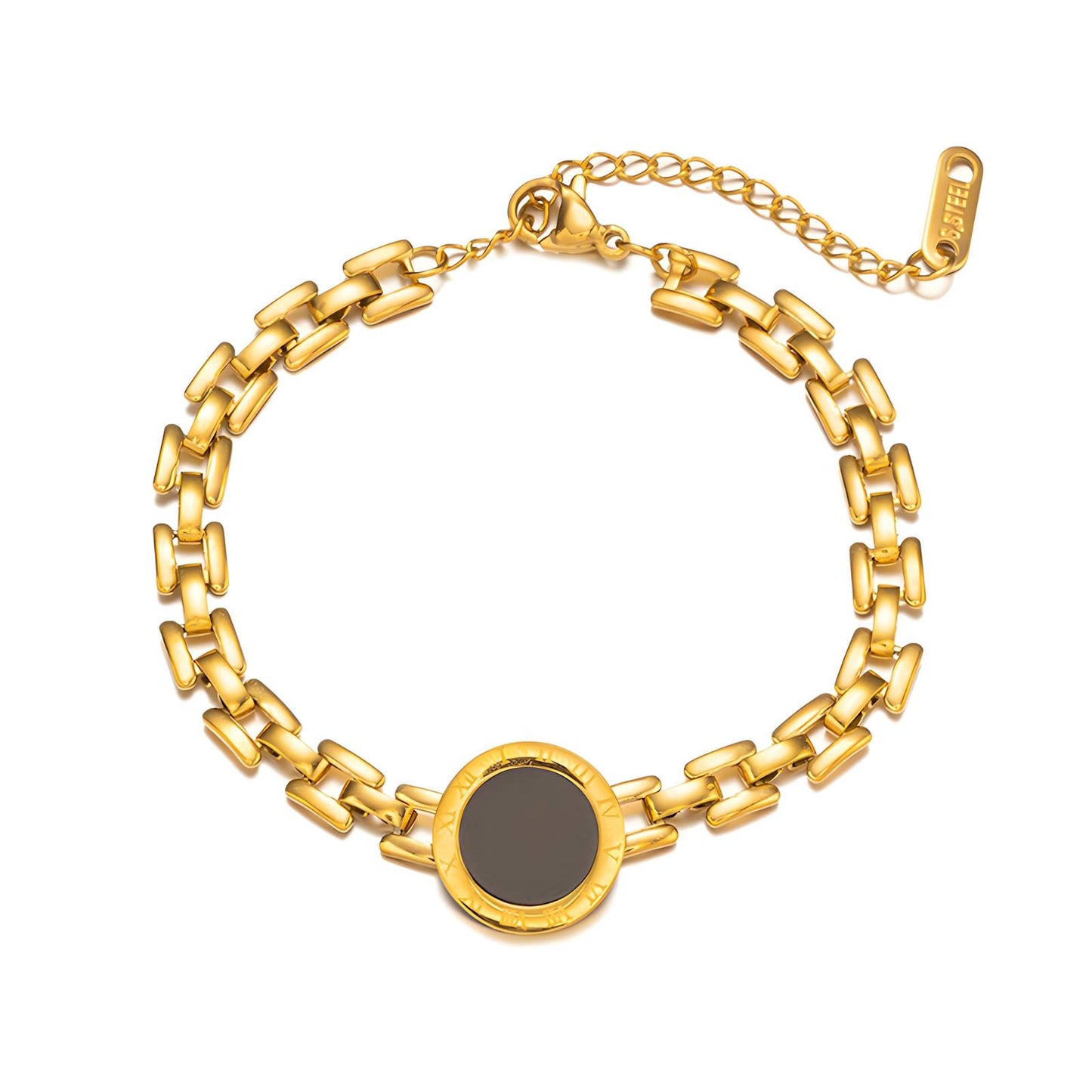 18K gold plated Stainless steel bracelet, Intensity(no.84)