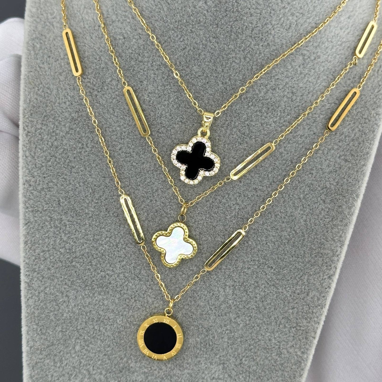 18K gold plated Stainless steel necklace, Intensity (no.62)
