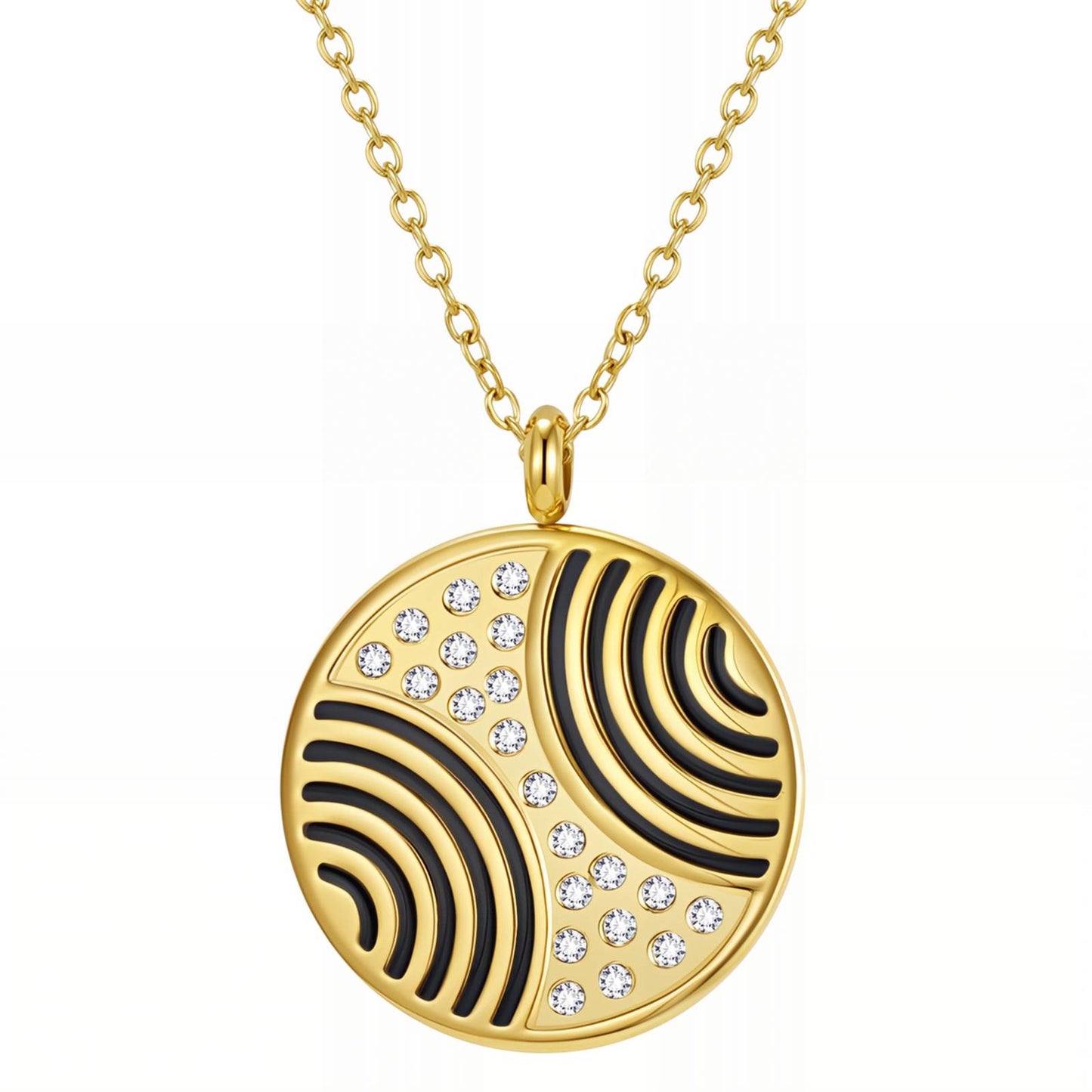 18K gold plated Stainless steel necklace, Intensity(no.74)