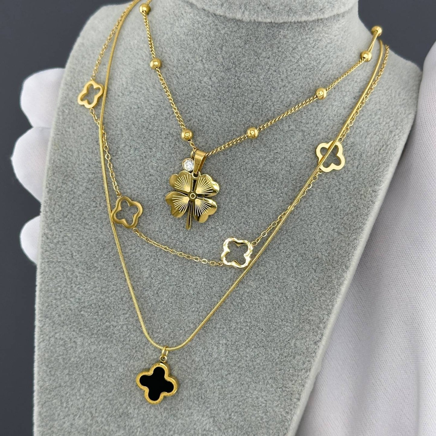 18K gold plated Stainless steel necklace, Intensity(no.102)