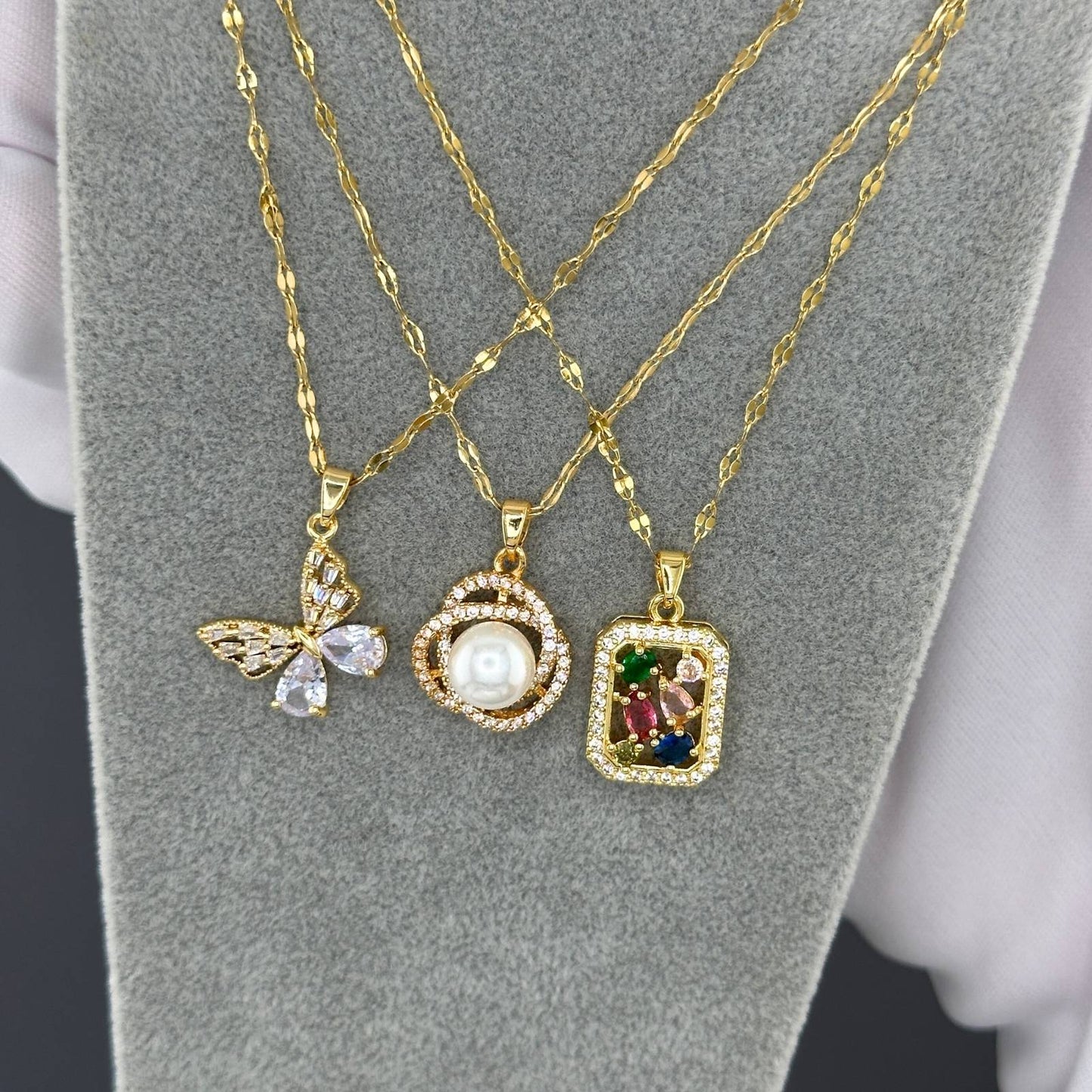 18K gold plated Stainless steel necklace, Intensity(no.73)