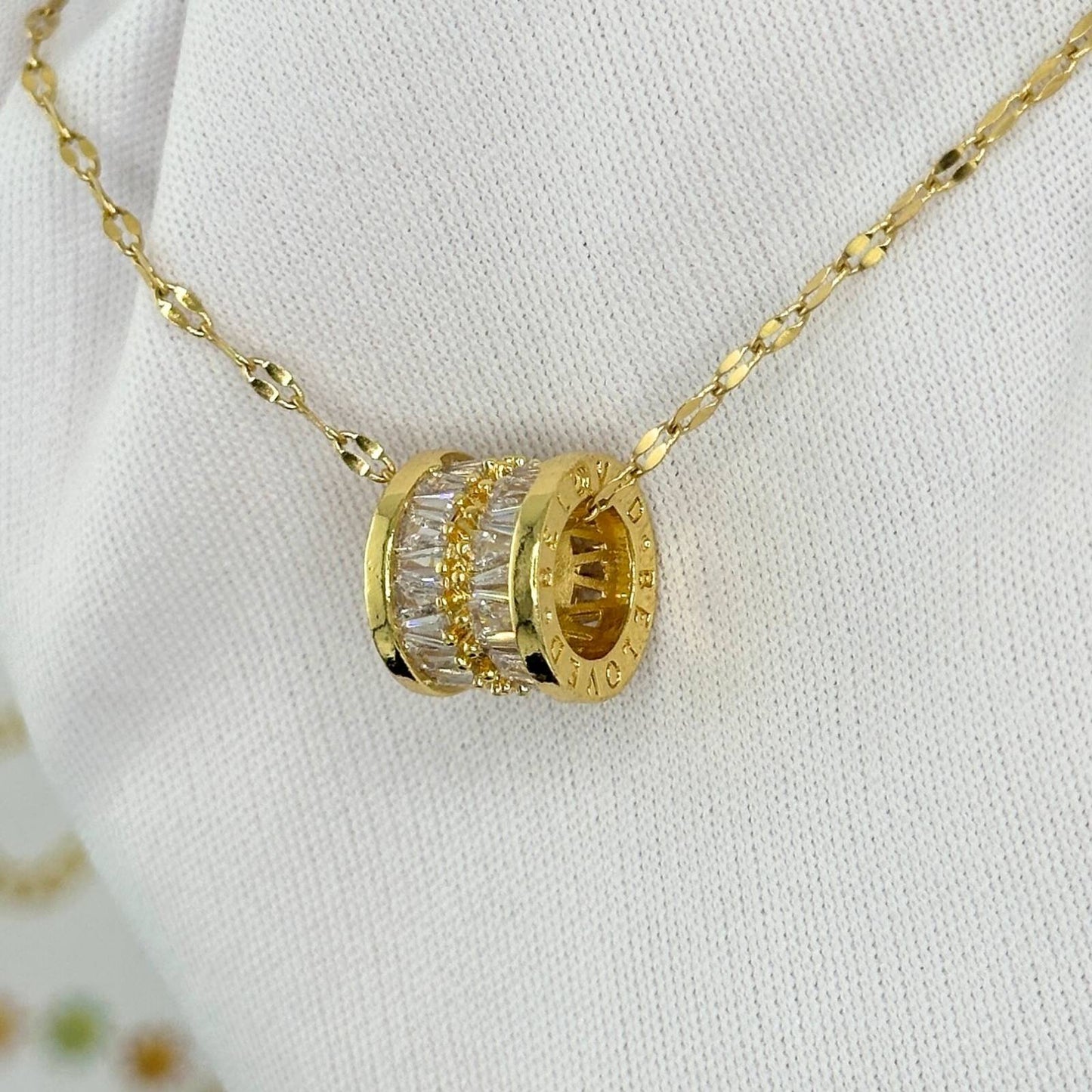 18K gold plated Stainless steel necklace, Intensity (no.67)