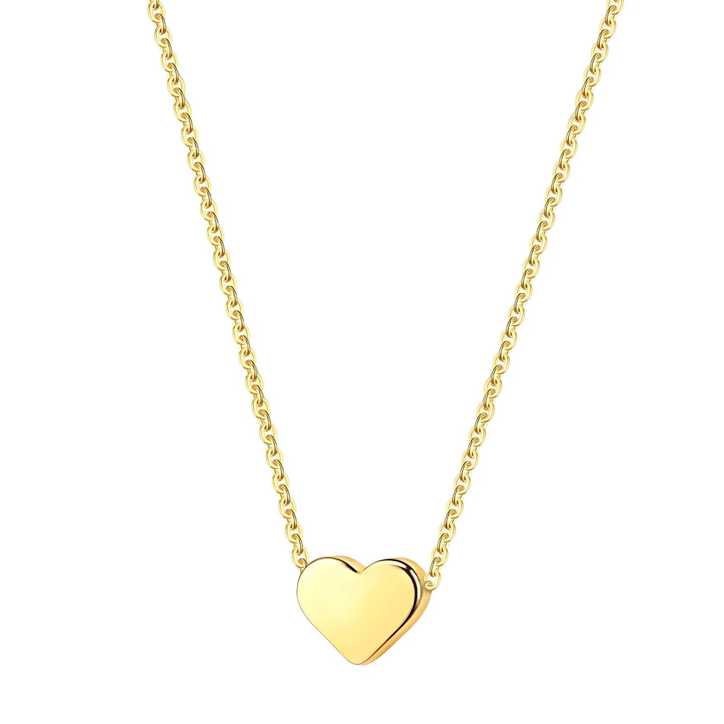 18K gold plated Stainless steel  Heart necklace, Intensity (no.5)