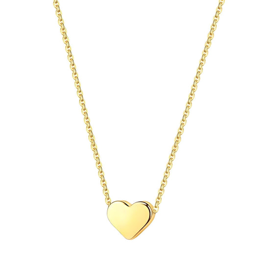 18K gold plated Stainless steel  Heart necklace, Intensity (no.5)