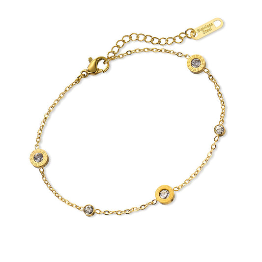 18K gold plated Stainless steel bracelet, Intensity(no.91)