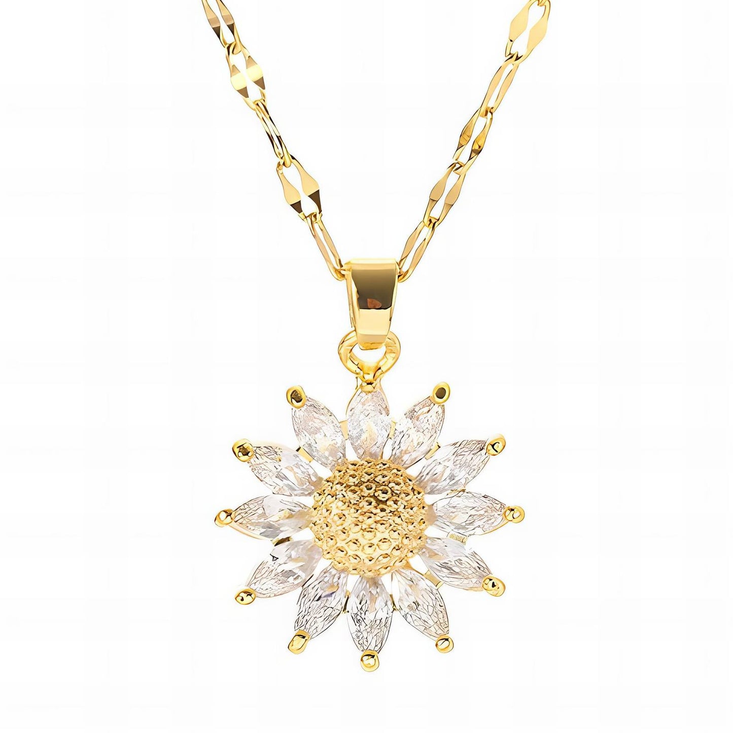 18K gold plated Stainless steel  Flower necklace, Intensity (no.59)