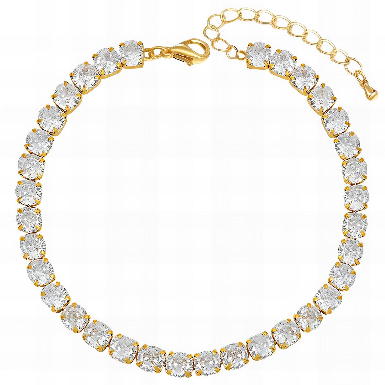 18K gold plated Stainless steel  Tennis bracelet, Intensity (no.22)