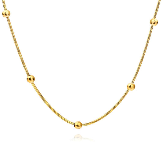 18K gold plated Stainless steel necklace, Intensity (no.3)