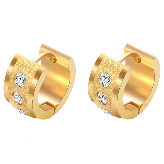 18K gold plated Stainless steel earrings, Intensity (no.16)