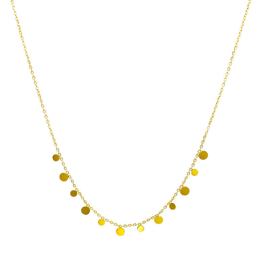 18K gold plated Stainless steel necklace, Intensity (no.66)