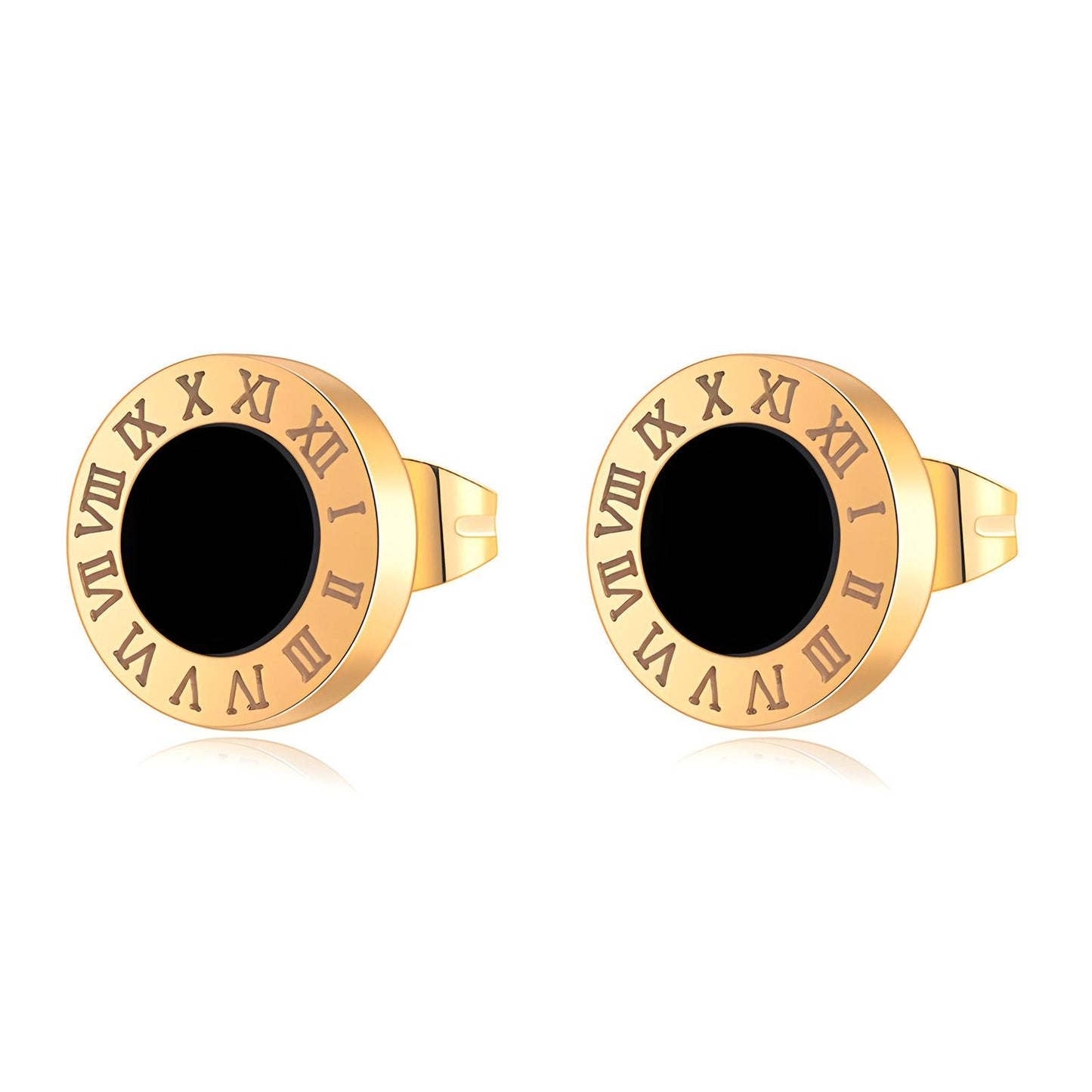 18K gold plated Stainless steel earrings, Intensity (no.10)