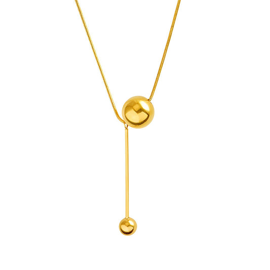 18K gold plated Stainless steel necklace, Intensity (no.70)