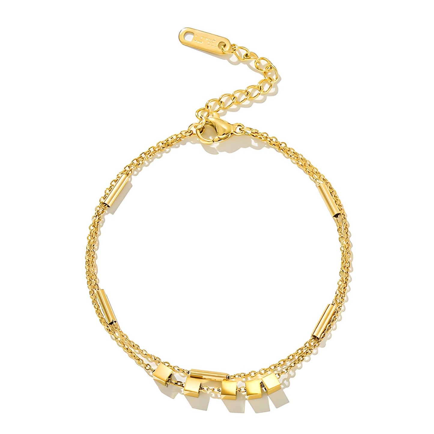 18K gold plated Stainless steel bracelet, Intensity (no.55)