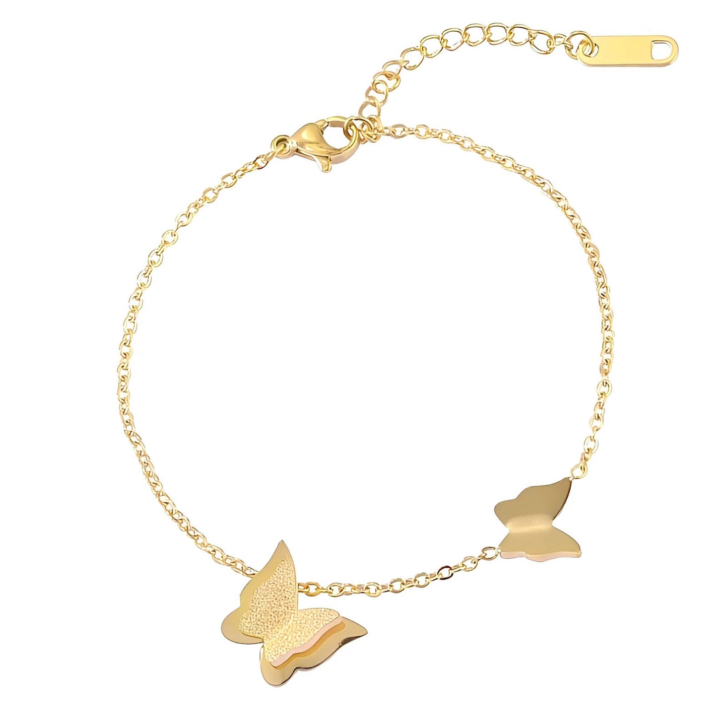 18K gold plated Stainless steel  Butterflies bracelet, Intensity(no.86)