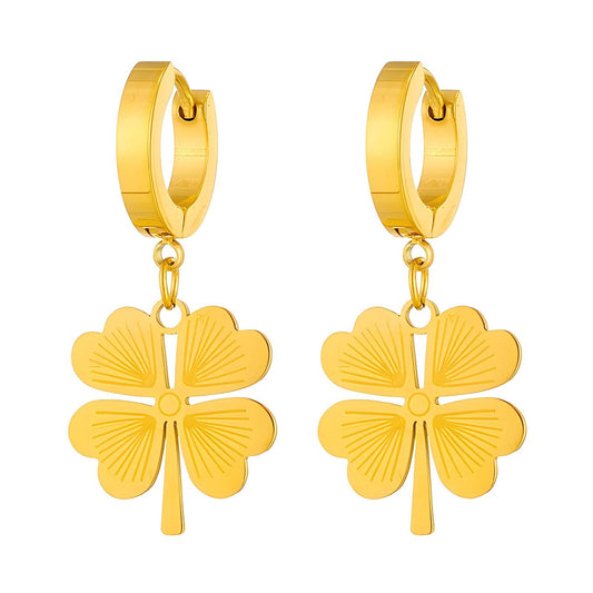 18K gold plated Stainless steel earrings, Intensity (no.32)