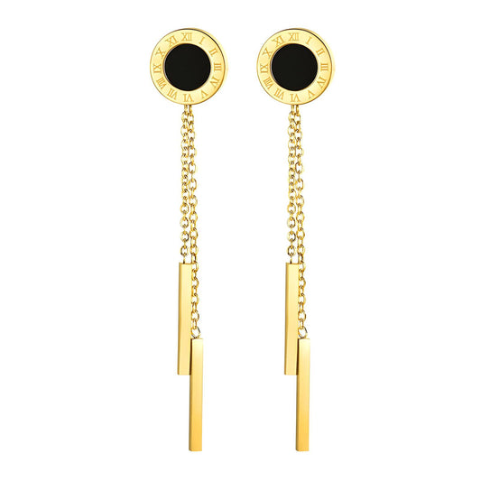 18K gold plated Stainless steel earrings, Intensity (no.25)