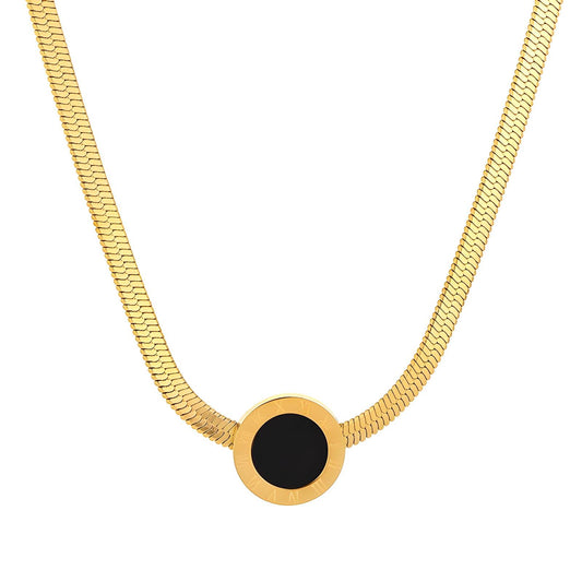 18K gold plated Stainless steel necklace, Intensity(no.103)