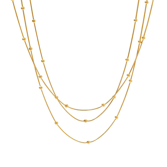 18K gold plated Stainless steel necklace, Intensity (no.24)