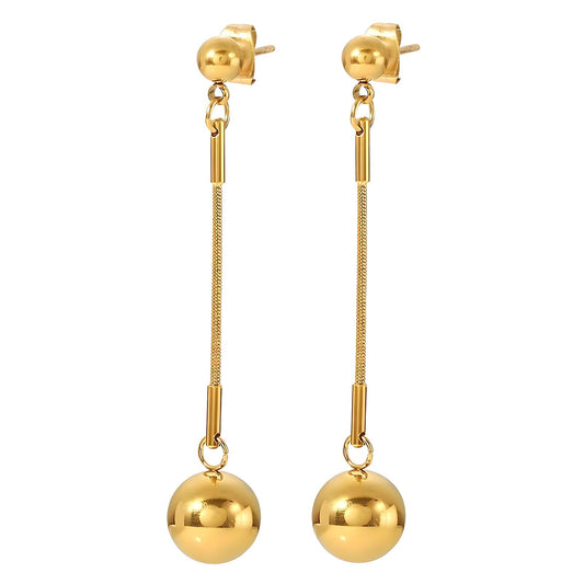 18K gold plated Stainless steel earrings, Intensity (no.11)
