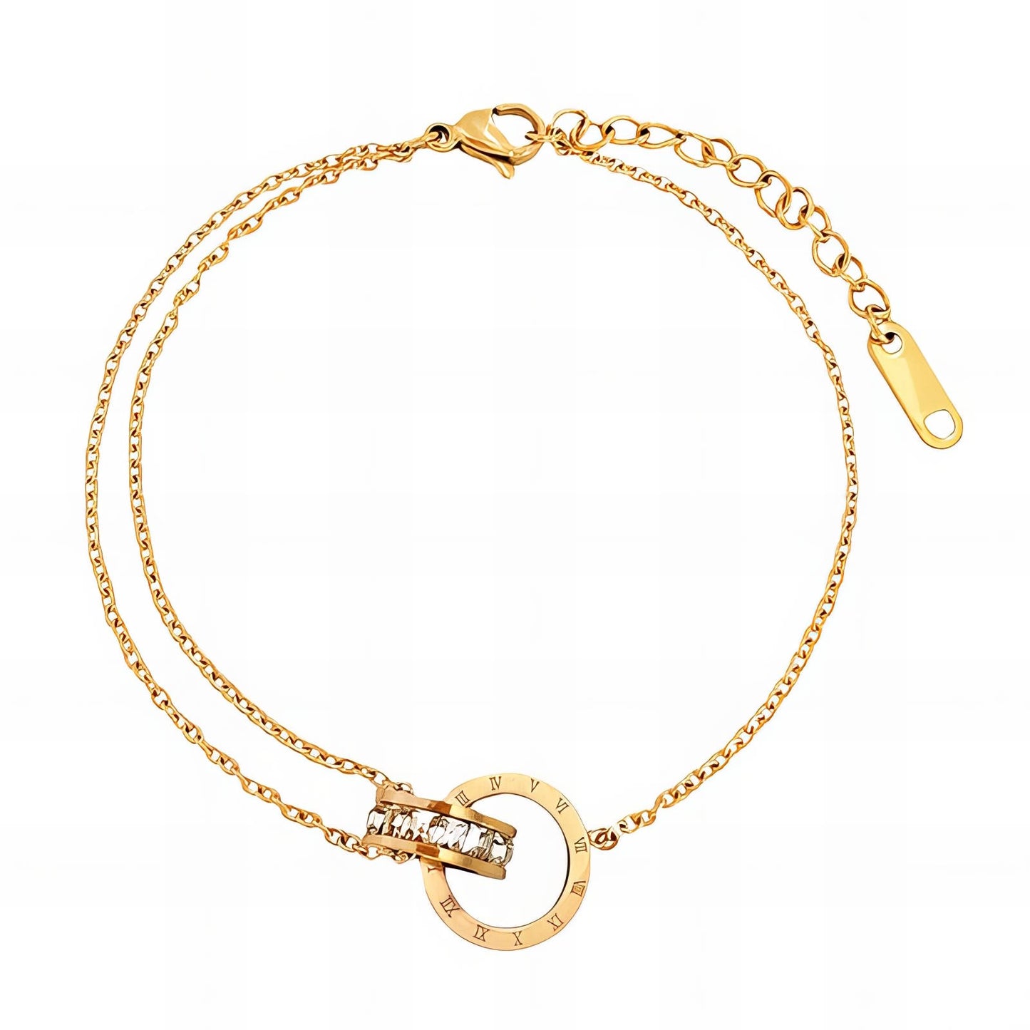 18K gold plated Stainless steel anklet, Intensity(no.44)